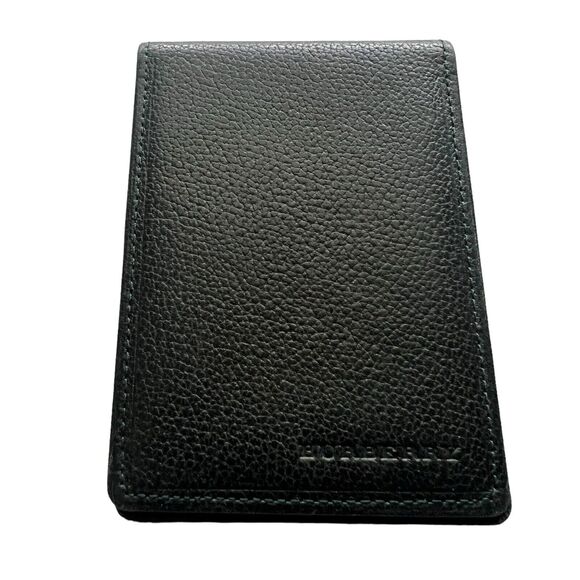 Burberry Bifold ID & Card Case Leather Wallet Green - Picture 1 of 5